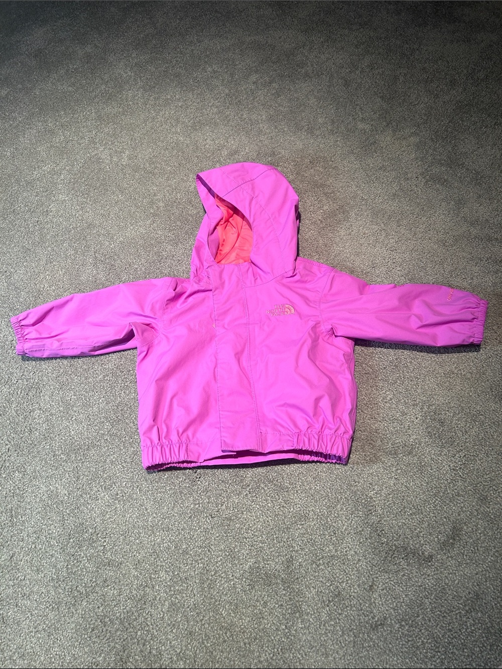 The North Face Kids' Bright Pink Hooded Windbreaker Jacket